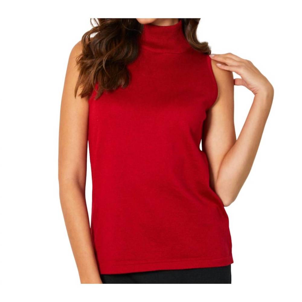 NEW ANGEL APPAREL mock neck tank in rouge